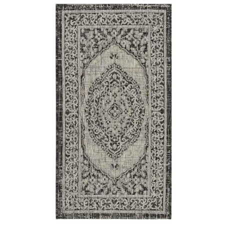 Safavieh Courtyard Power Loomed Accent Area Rug Light Grey & Black - 2 ft. x 3 ft. 7 in. CY8751-37612-2